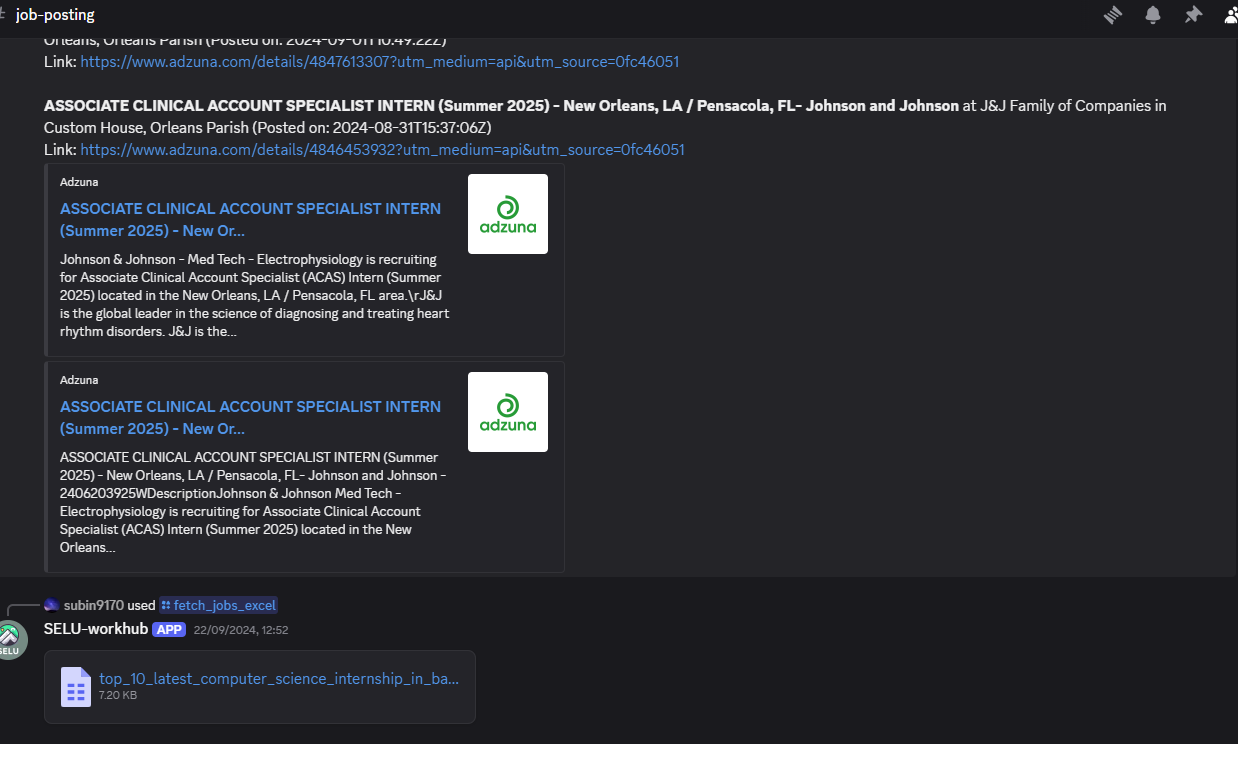 JobFinder Discord Bot preview